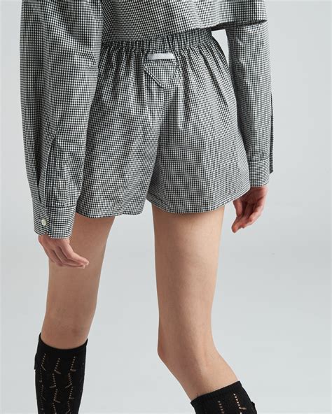 prada gingham shorts|Black Gingham Check Shorts .